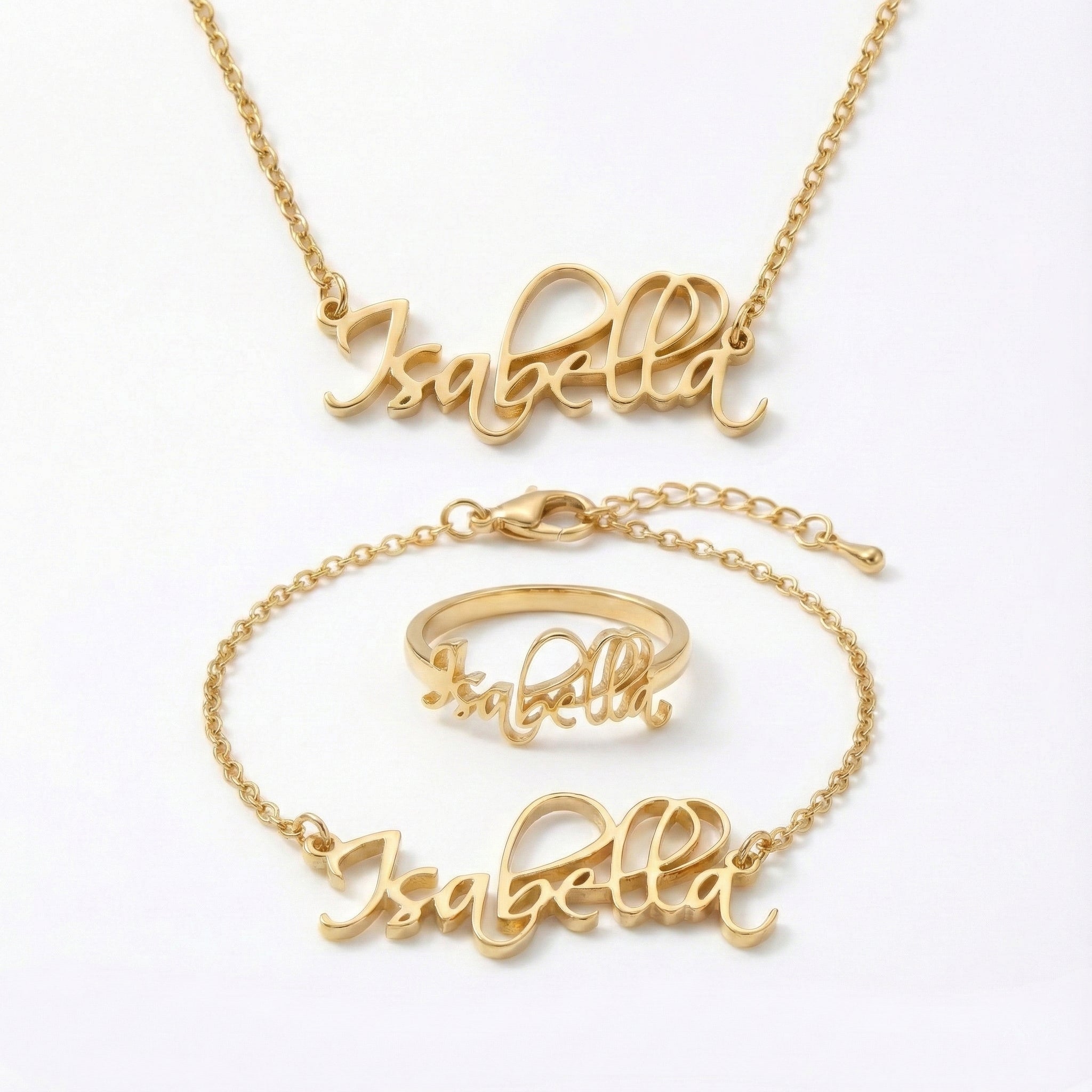 3 SET Custom Name Jewelry — Bali Essence Collection