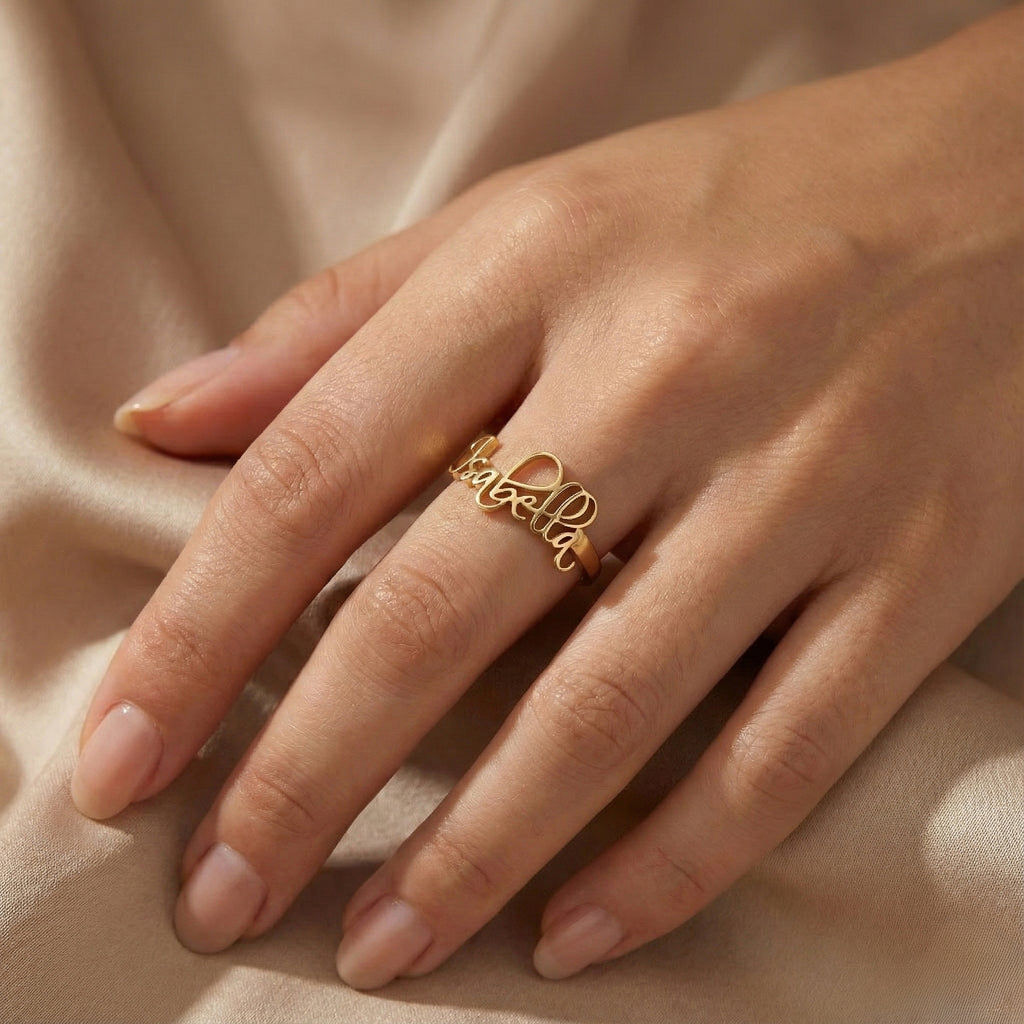 Custom Name Ring — Bali Essence Collection