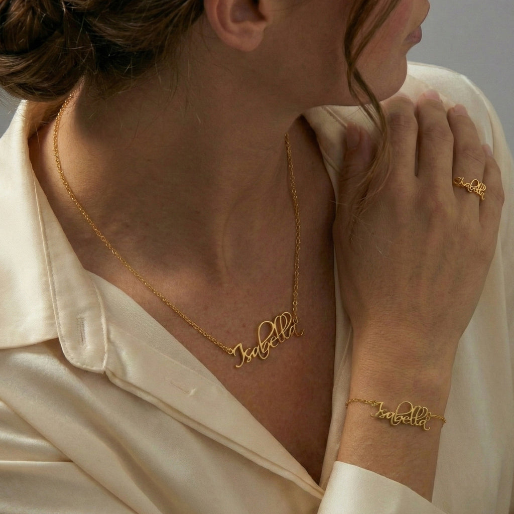 3 SET Custom Name Jewelry — Bali Essence Collection