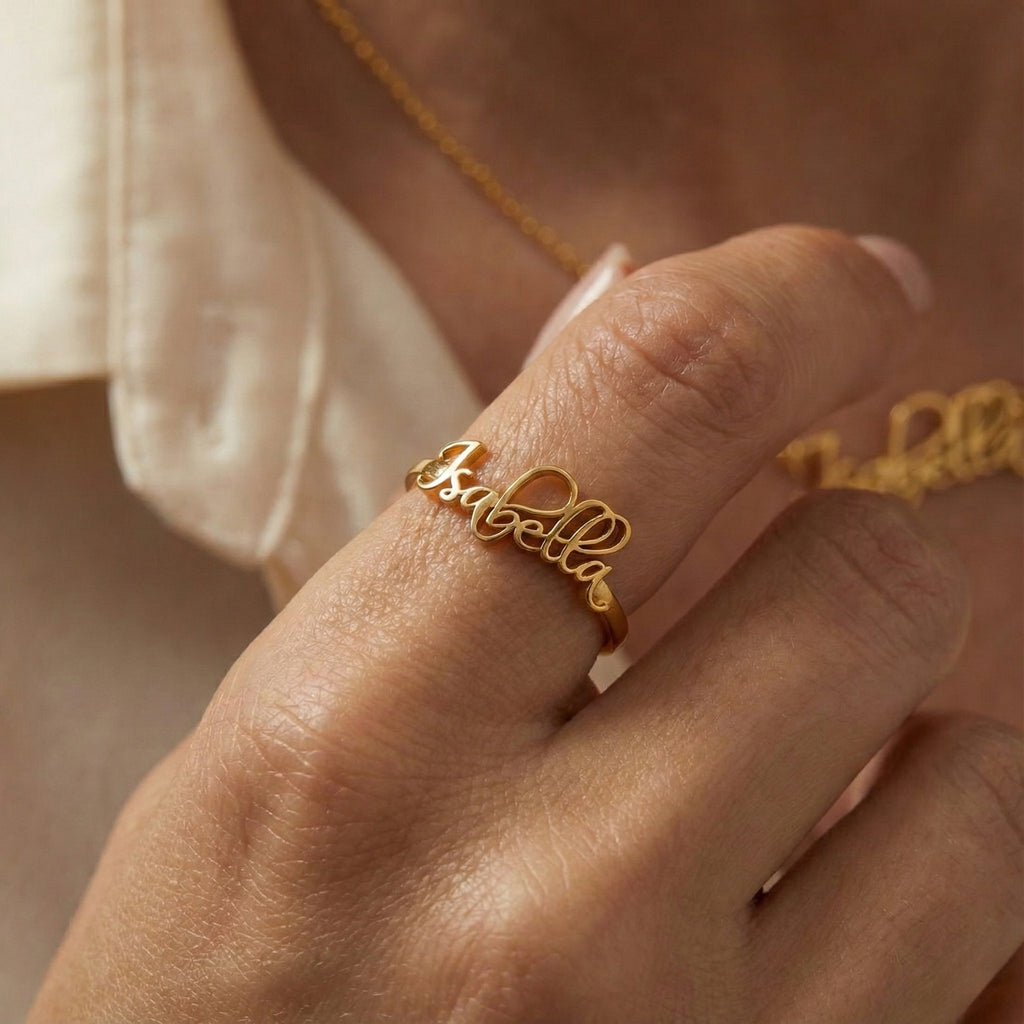 Custom Name Ring — Bali Essence Collection