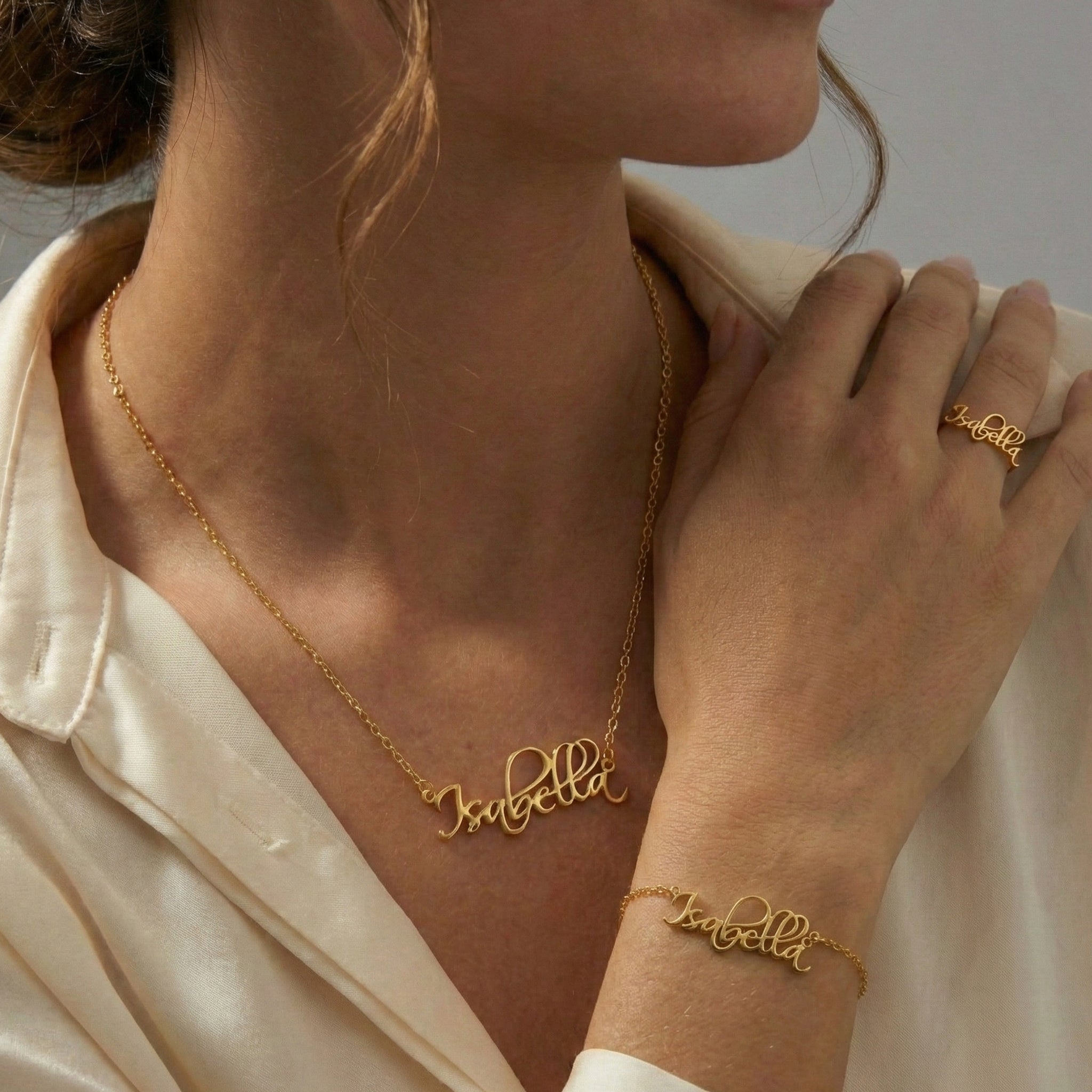 3 SET Custom Name Jewelry — Bali Essence Collection