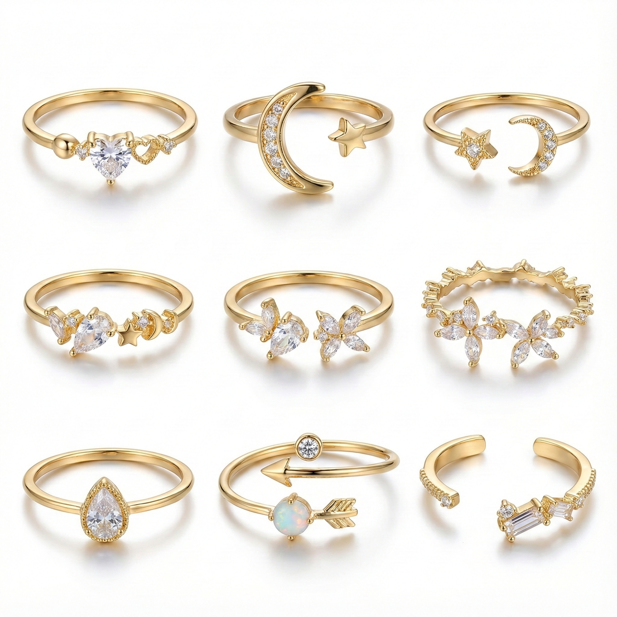 9 Sets of The Vines Rings Collections